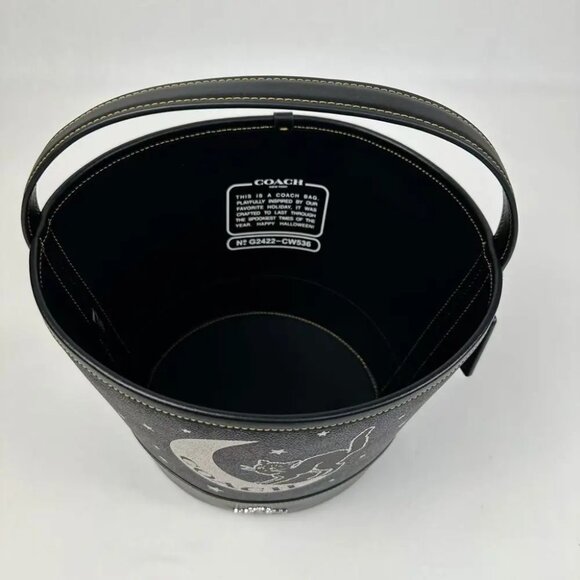 COACH  CW536  Trick Or Treat Bucket In Signature Canvas With Halloween Graphic